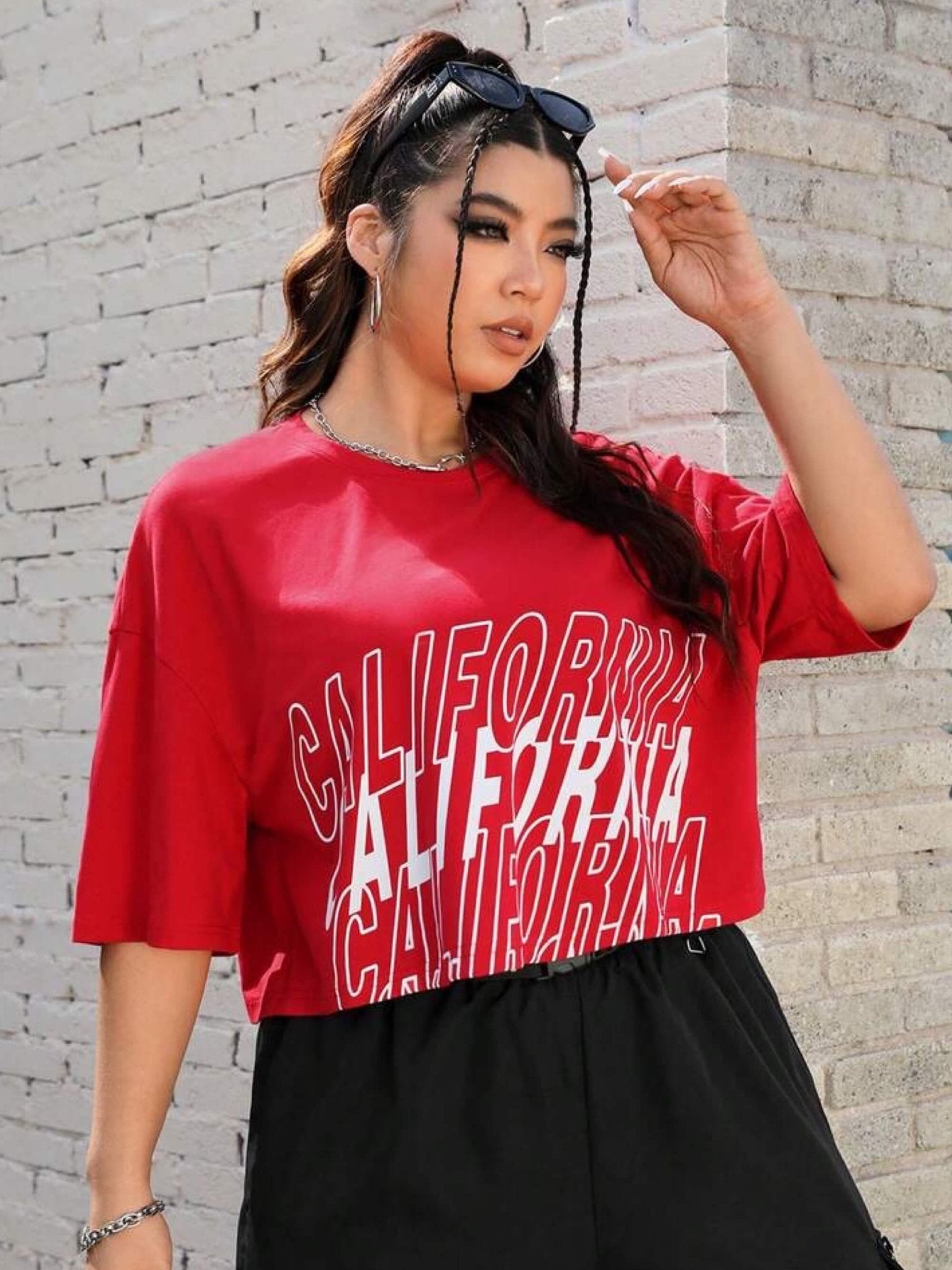 stylish crop top California printed Legacy Boutiques Legacy Boutiques