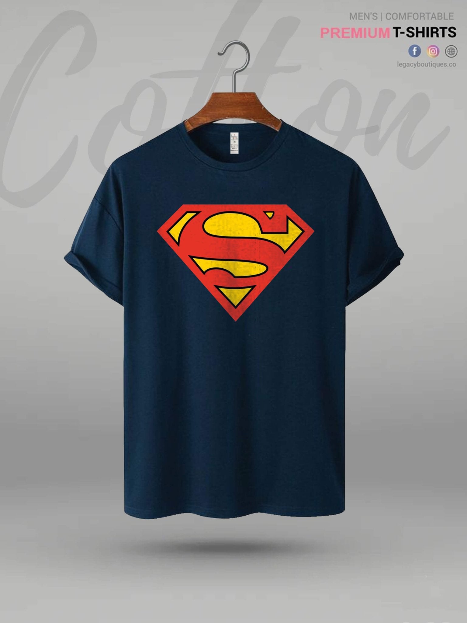 Superman Logo Print High Quality Men&