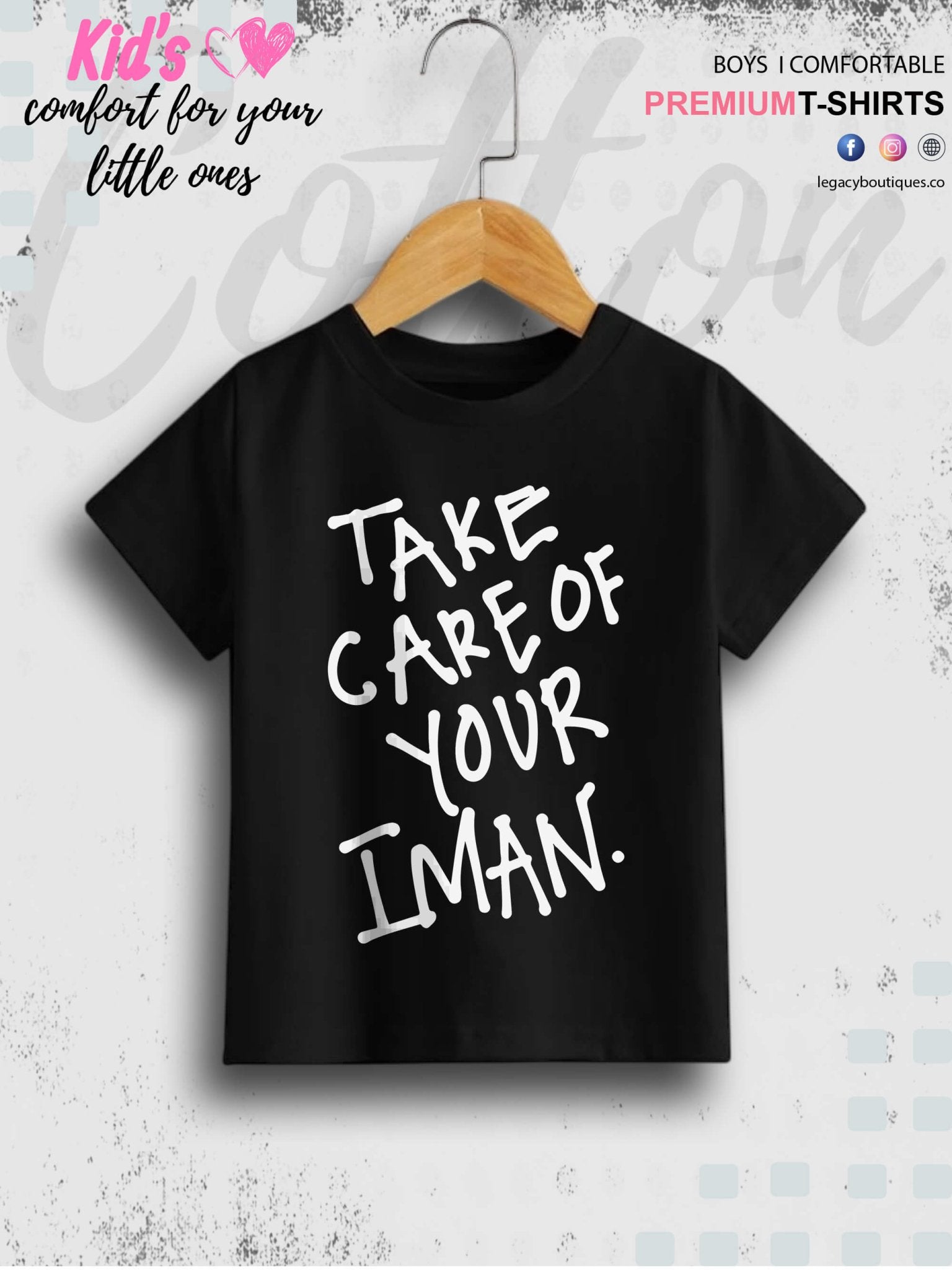 Take Care Of Your Imaan Printed Casual 1 To 11 Years Kids Babies Islamic T-Shirt In Lowest Price Only In Dhaka Legacy Boutiques Legacy Boutiques