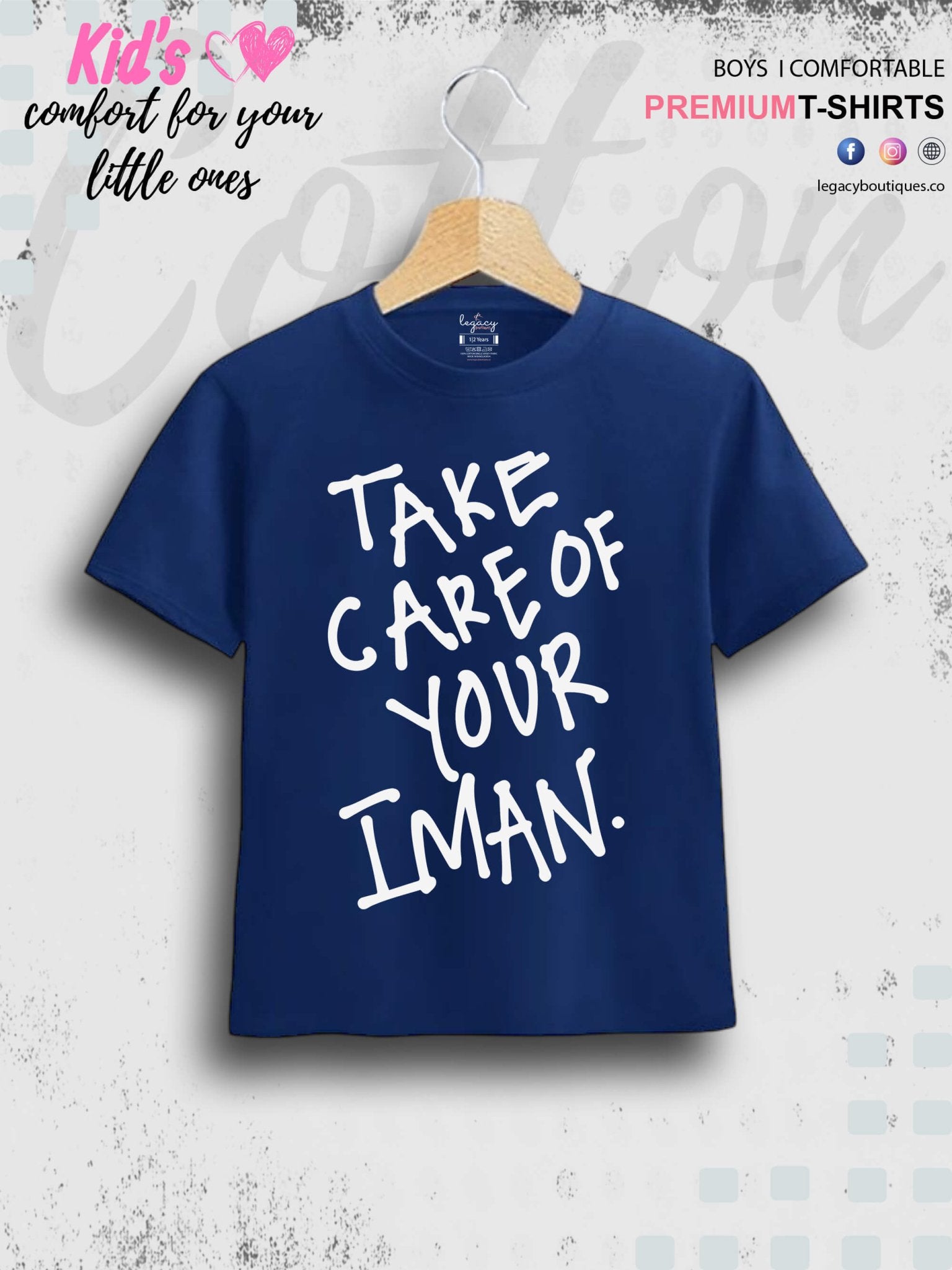Take Care Of Your Imaan Printed Casual 1 To 11 Years Kids Babies Islamic T-Shirt In Lowest Price Only In Dhaka Legacy Boutiques Legacy Boutiques