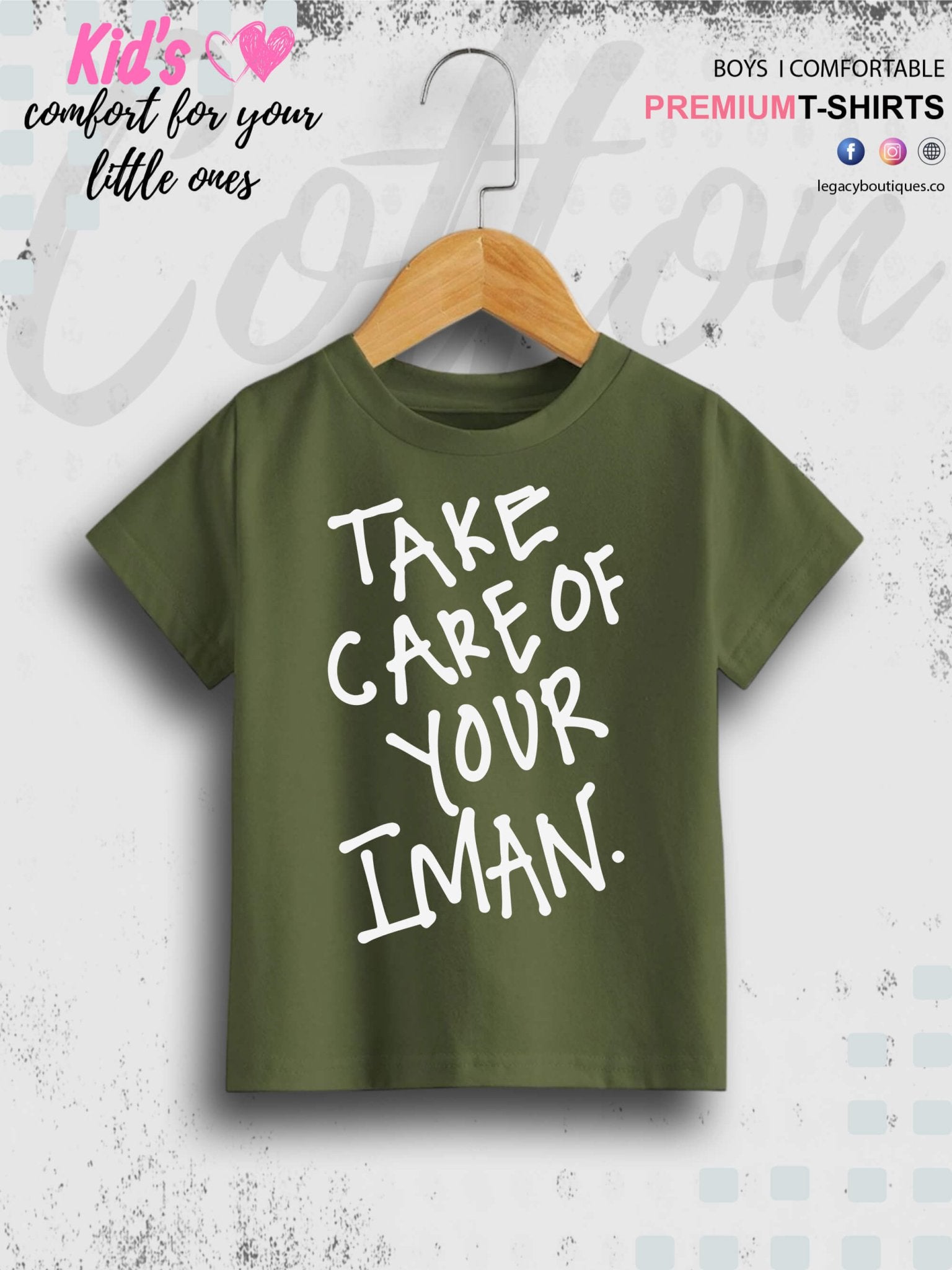 Take Care Of Your Imaan Printed Casual 1 To 11 Years Kids Babies Islamic T-Shirt In Lowest Price Only In Dhaka Legacy Boutiques Legacy Boutiques