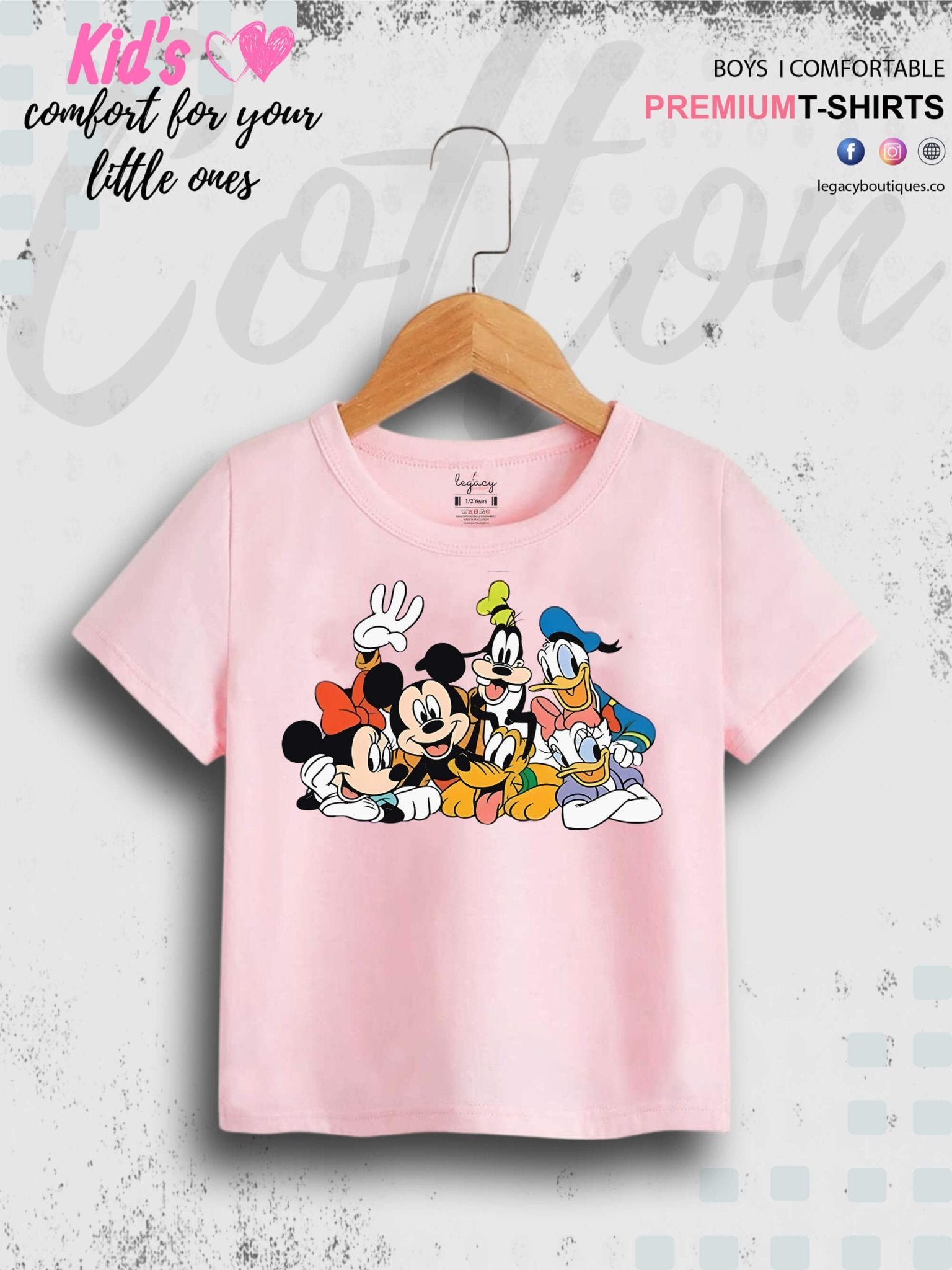 Team Of Looney Tunes Cartoon Characters Printed Premium Quality T-Shirt For Baby Girls In Cheapest Price Only In Dhaka Legacy Boutiques Legacy Boutiques