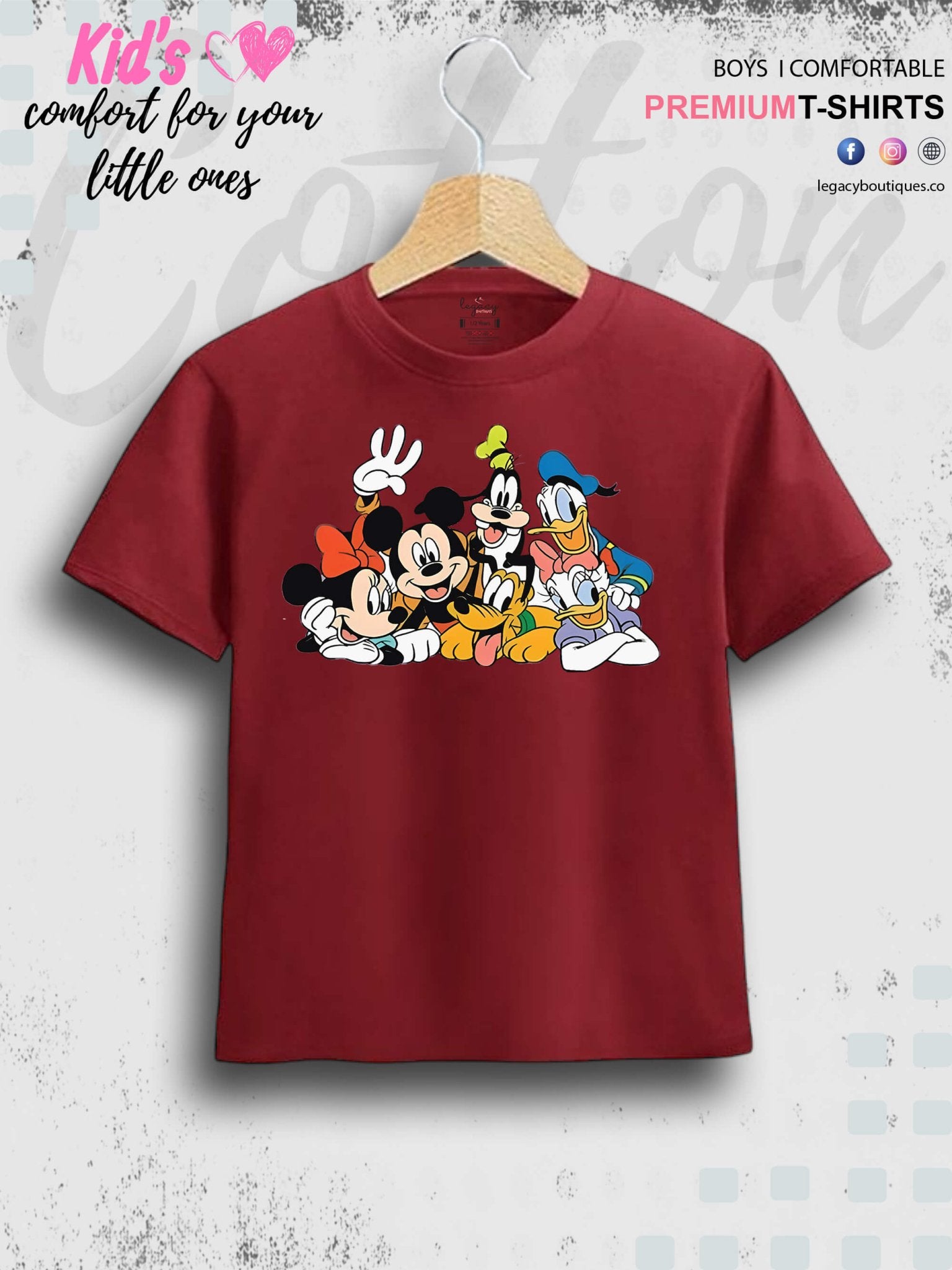 Team Of Looney Tunes Cartoon Characters Printed Premium Quality T-Shirt For Baby Girls In Cheapest Price Only In Dhaka Legacy Boutiques Legacy Boutiques