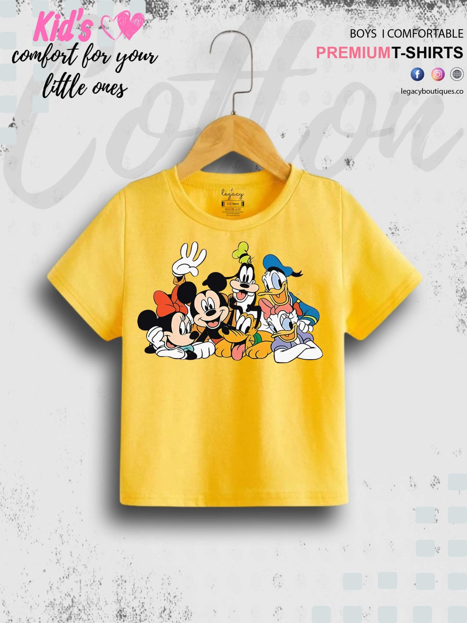 Team Of Looney Tunes Cartoon Characters Printed Premium Quality T-Shirt For Baby Girls In Cheapest Price Only In Dhaka Legacy Boutiques Legacy Boutiques