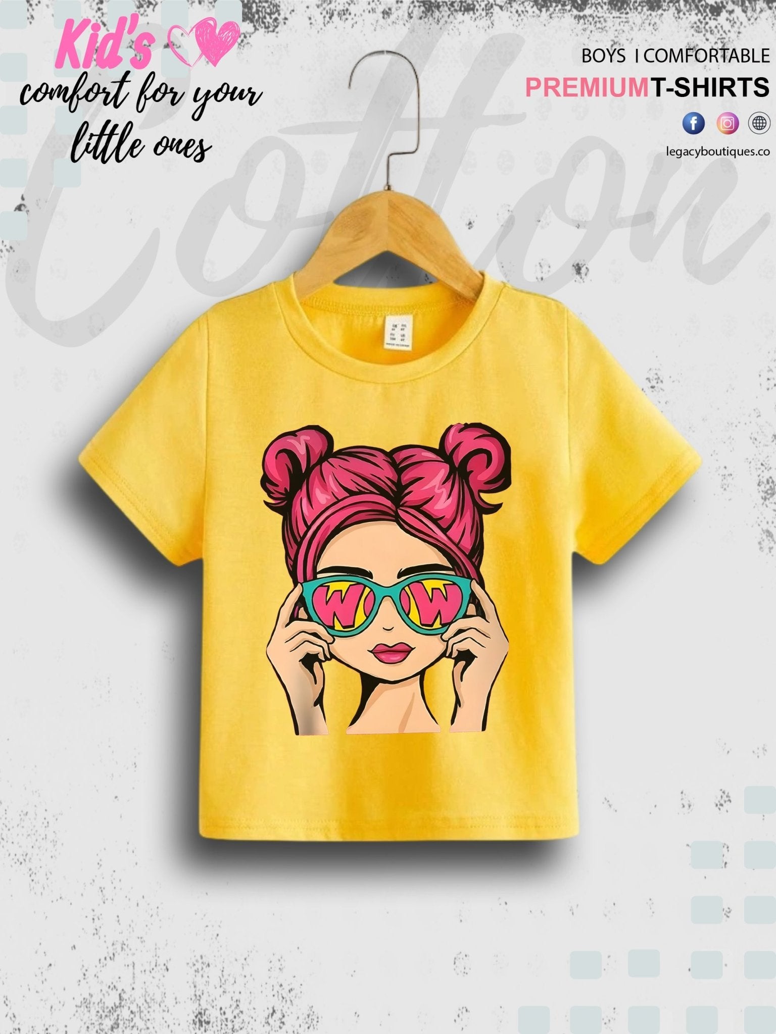 Teen Girl Cartoon Character Print Casual Short Sleeve Girls T-Shirt Legacy Boutiques Legacy Boutiques
