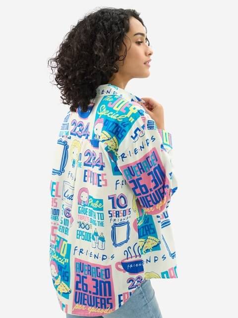 The "Friends" Ultimate Fan Collage Shirt - Oversized 90s Graphic Print Shirt Legacy Boutiques Legacy Boutiques