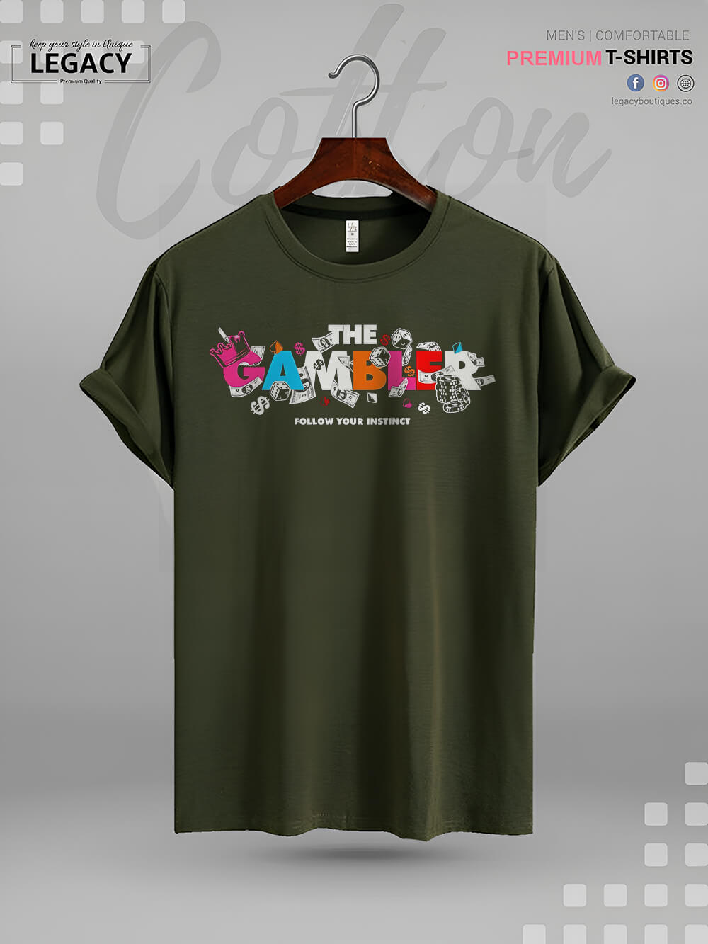 The Gambler Follow Your Instinct High Quality In Cheapest Price Men&