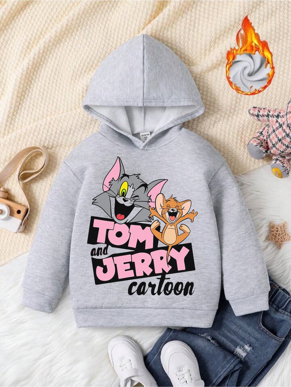 Tom And Jerry Cartoon Printed Casual Hoodie For Baby Boys And Girls Legacy Boutiques Dhaka Legacy Boutiques Legacy Boutiques