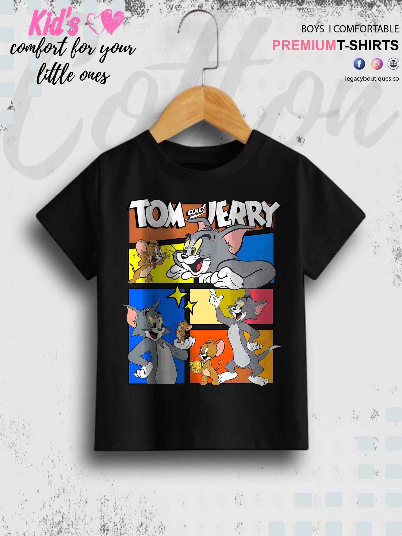Tom And Jerry Printed 1 To 11 Year Kids Boys Casual T-Shirt In Cheapest Price Only In Dhaka Legacy Boutiques Legacy Boutiques