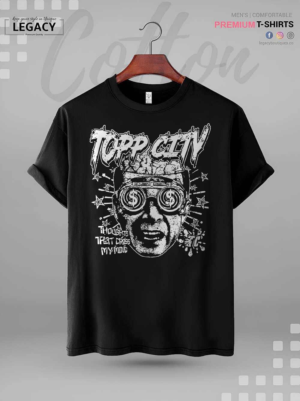 Topp City Thoughts That Cross My Mind High Quality Men&