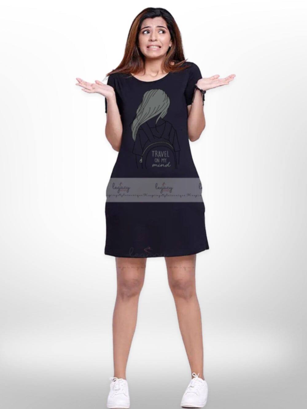 Travel In My Mind Stylish & Fashionable Long T-shirt For Women&