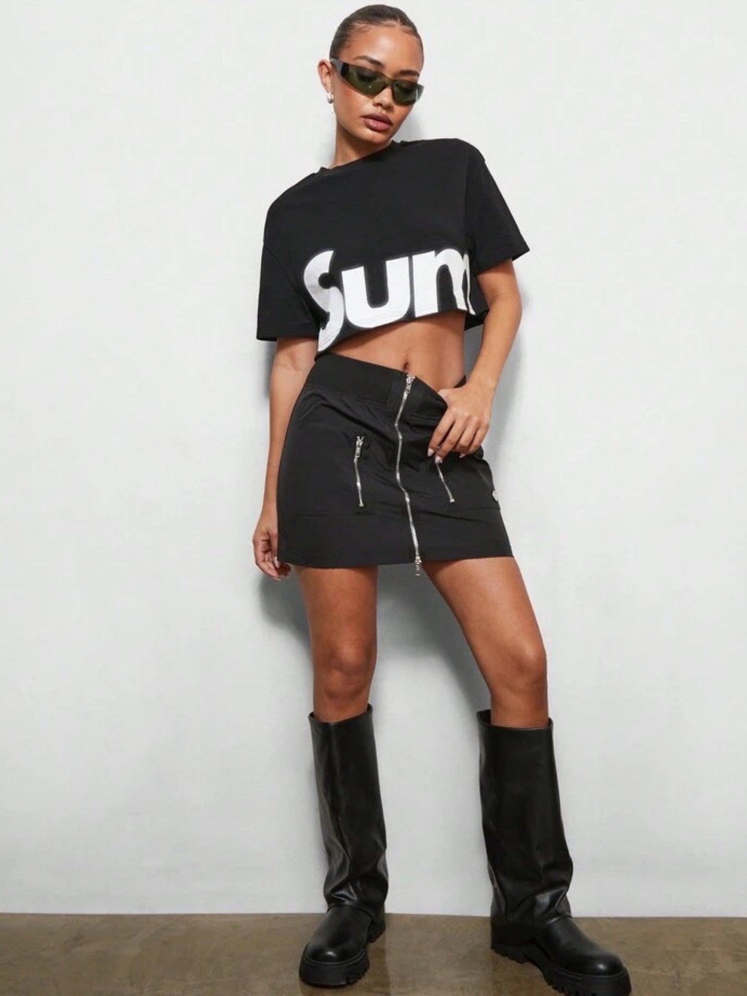 Trendy crop top Sun printed Legacy Boutiques Legacy Boutiques