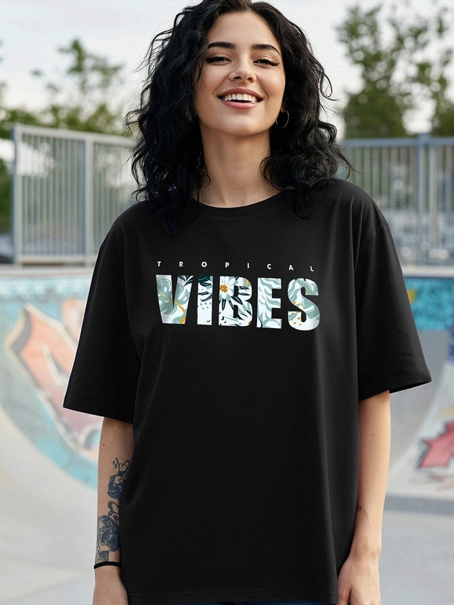 Tropical Vibes Premium Quality Womens Drop Shoulder Tshirt In Cheapest Price Legacy Boutiques Legacy Boutiques