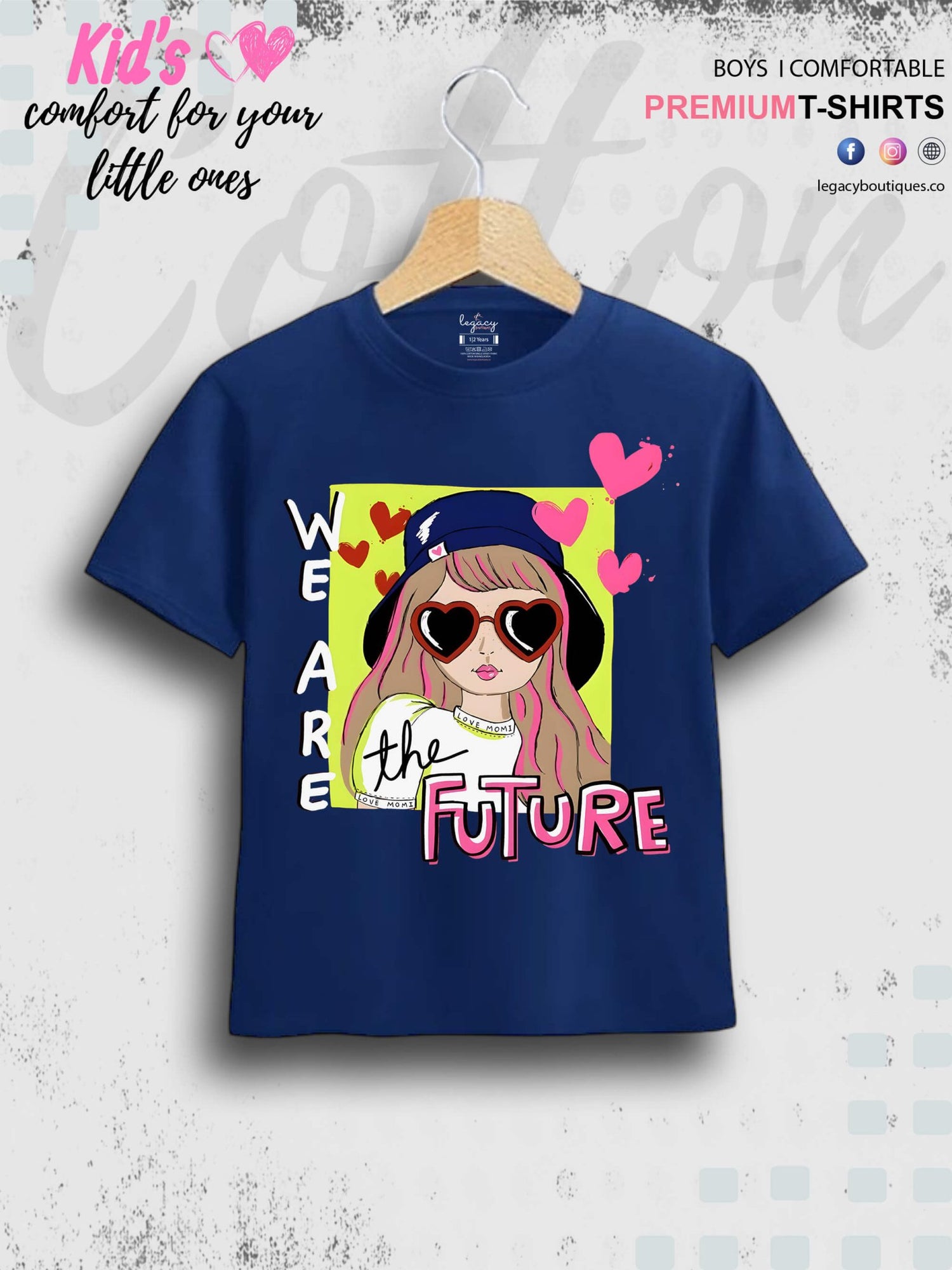 We Are The Future Printed High Quality T-Shirt For Baby Girls In Lowest Price Only In BD Legacy Boutiques Legacy Boutiques