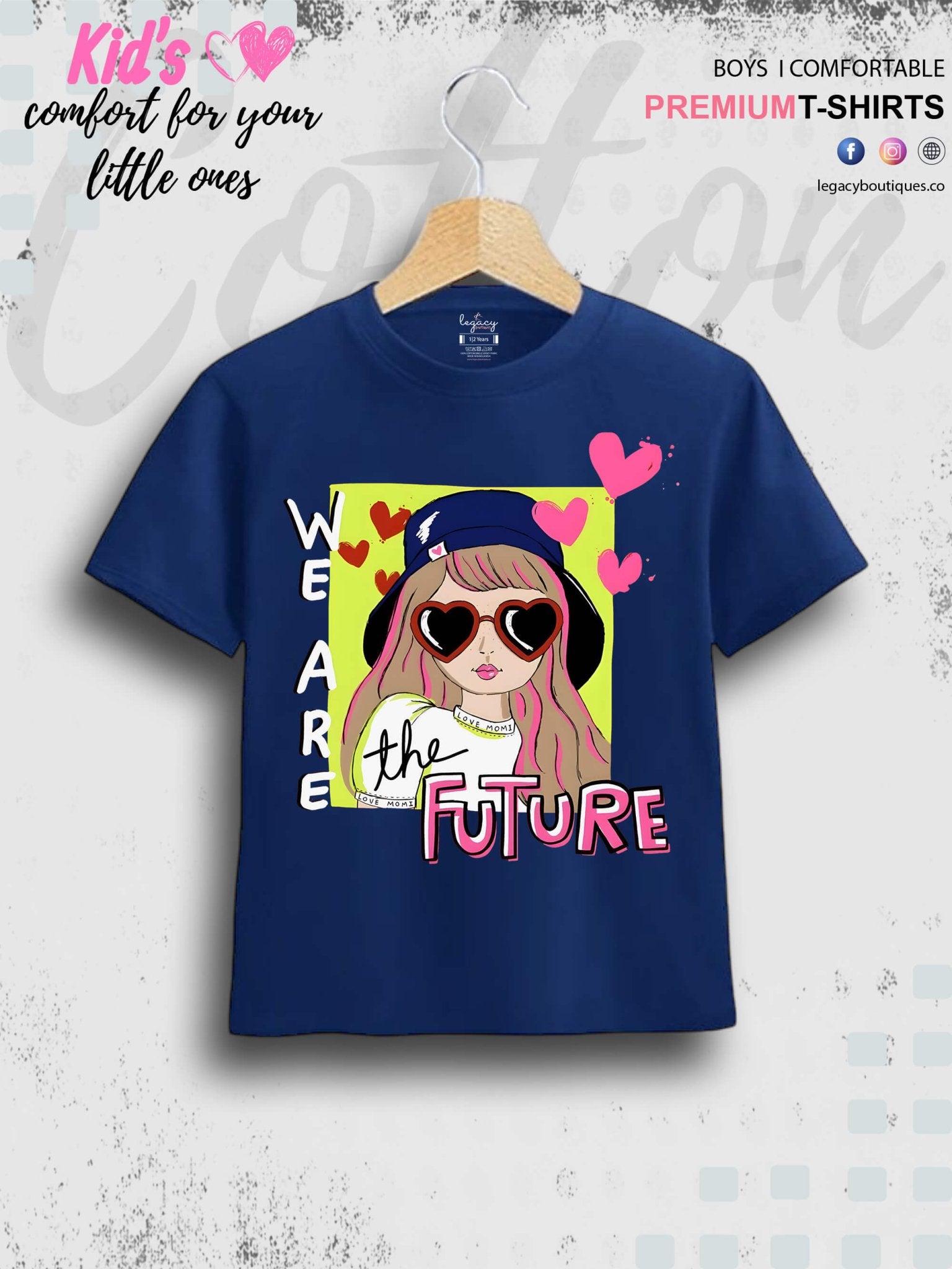 We Are The Future Printed High Quality T-Shirt For Baby Girls In Lowest Price Only In BD Legacy Boutiques Legacy Boutiques