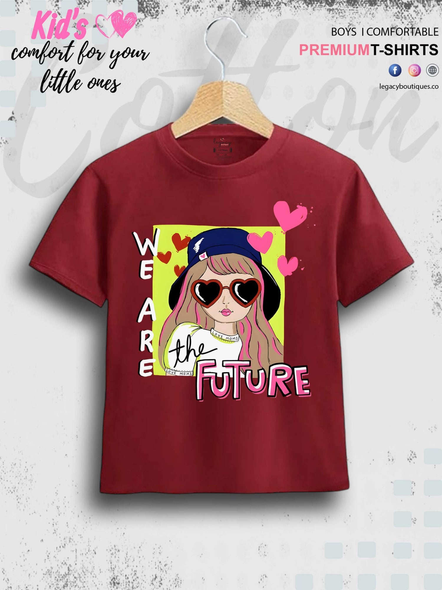 We Are The Future Printed High Quality T-Shirt For Baby Girls In Lowest Price Only In BD Legacy Boutiques Legacy Boutiques