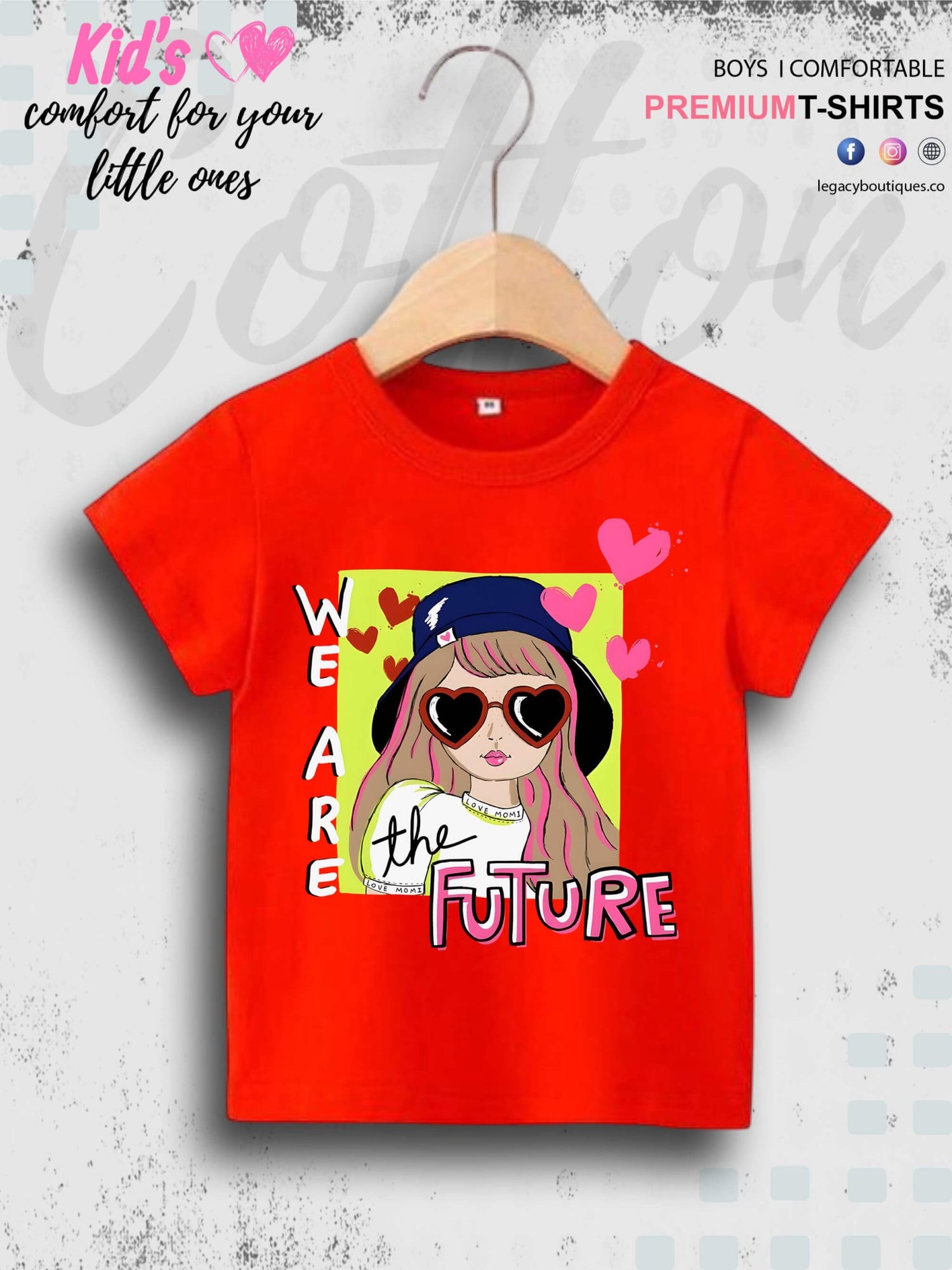 We Are The Future Printed High Quality T-Shirt For Baby Girls In Lowest Price Only In BD Legacy Boutiques Legacy Boutiques