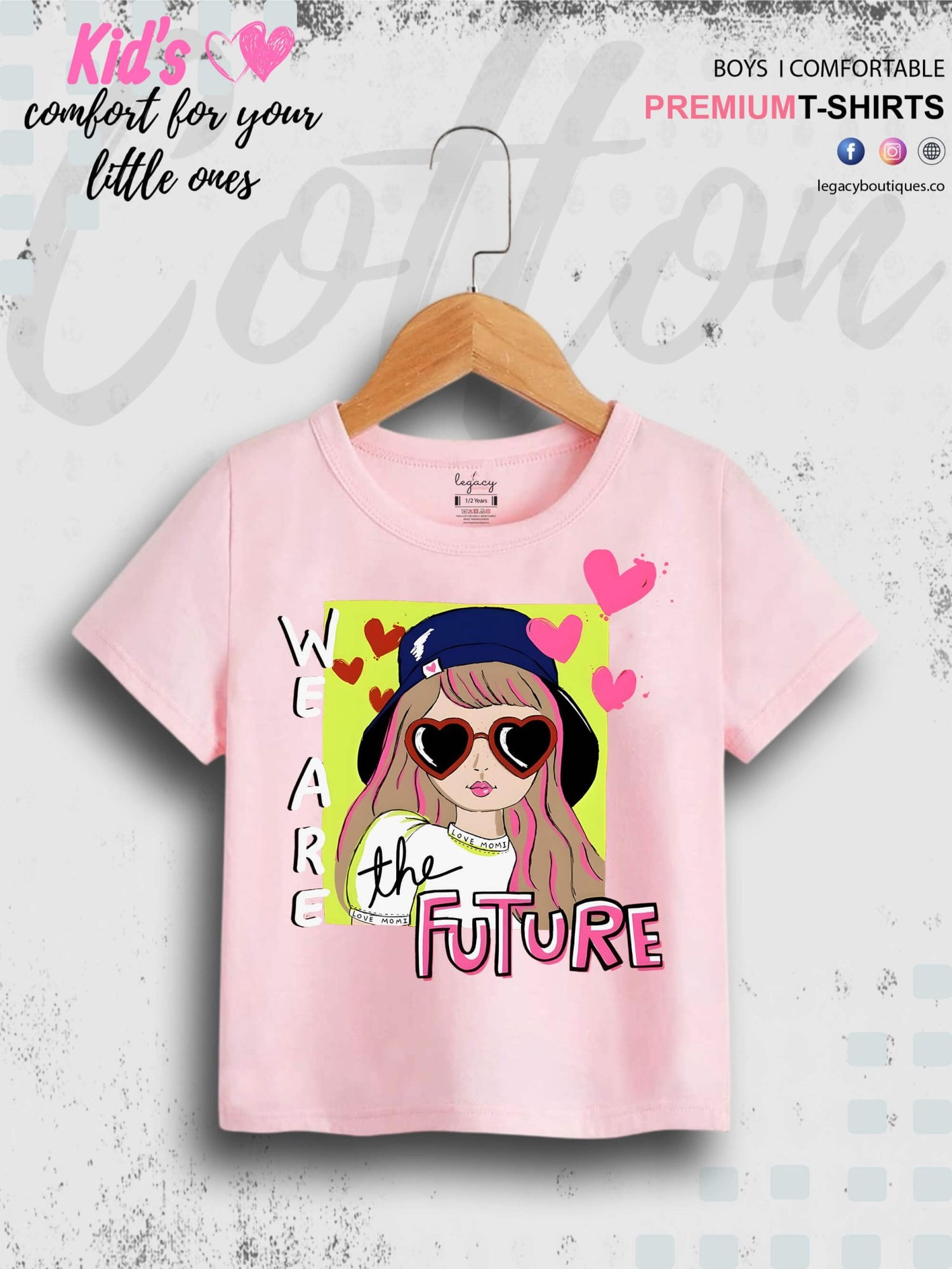We Are The Future Printed High Quality T-Shirt For Baby Girls In Lowest Price Only In BD Legacy Boutiques Legacy Boutiques