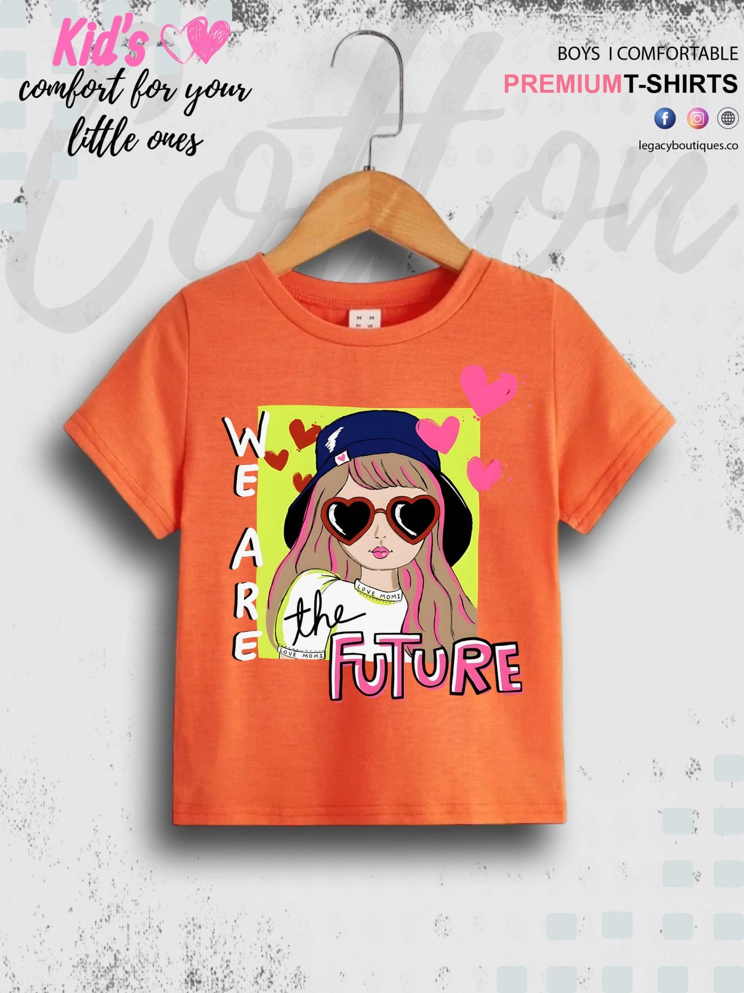 We Are The Future Printed High Quality T-Shirt For Baby Girls In Lowest Price Only In BD Legacy Boutiques Legacy Boutiques
