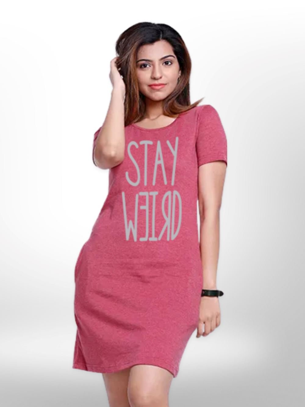 Weird Printed Long T-shirt For Women&