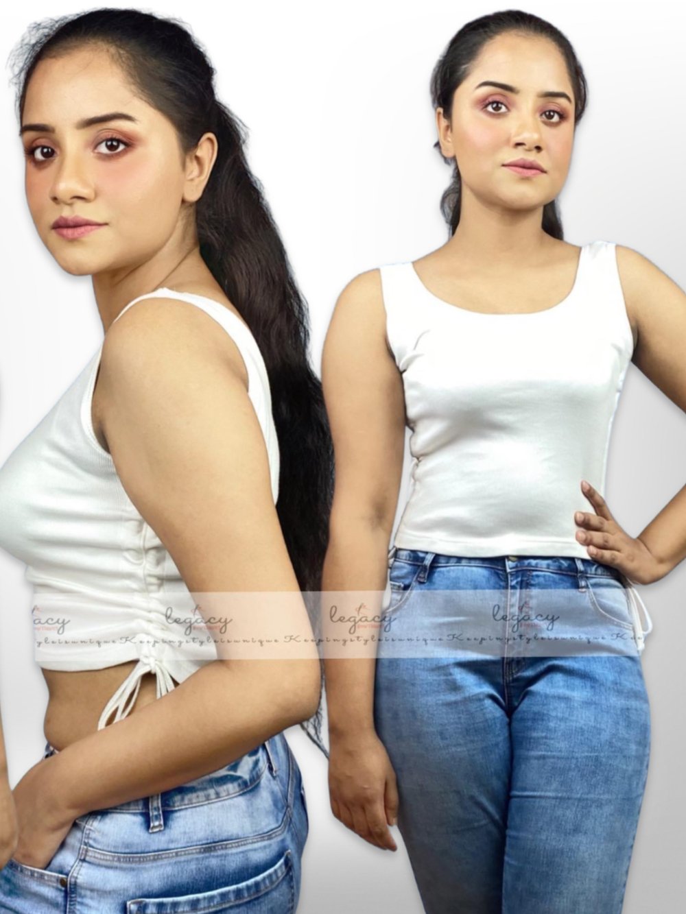 WELCOME SPORT Printed Summer Comfortable White TankTop For Women&