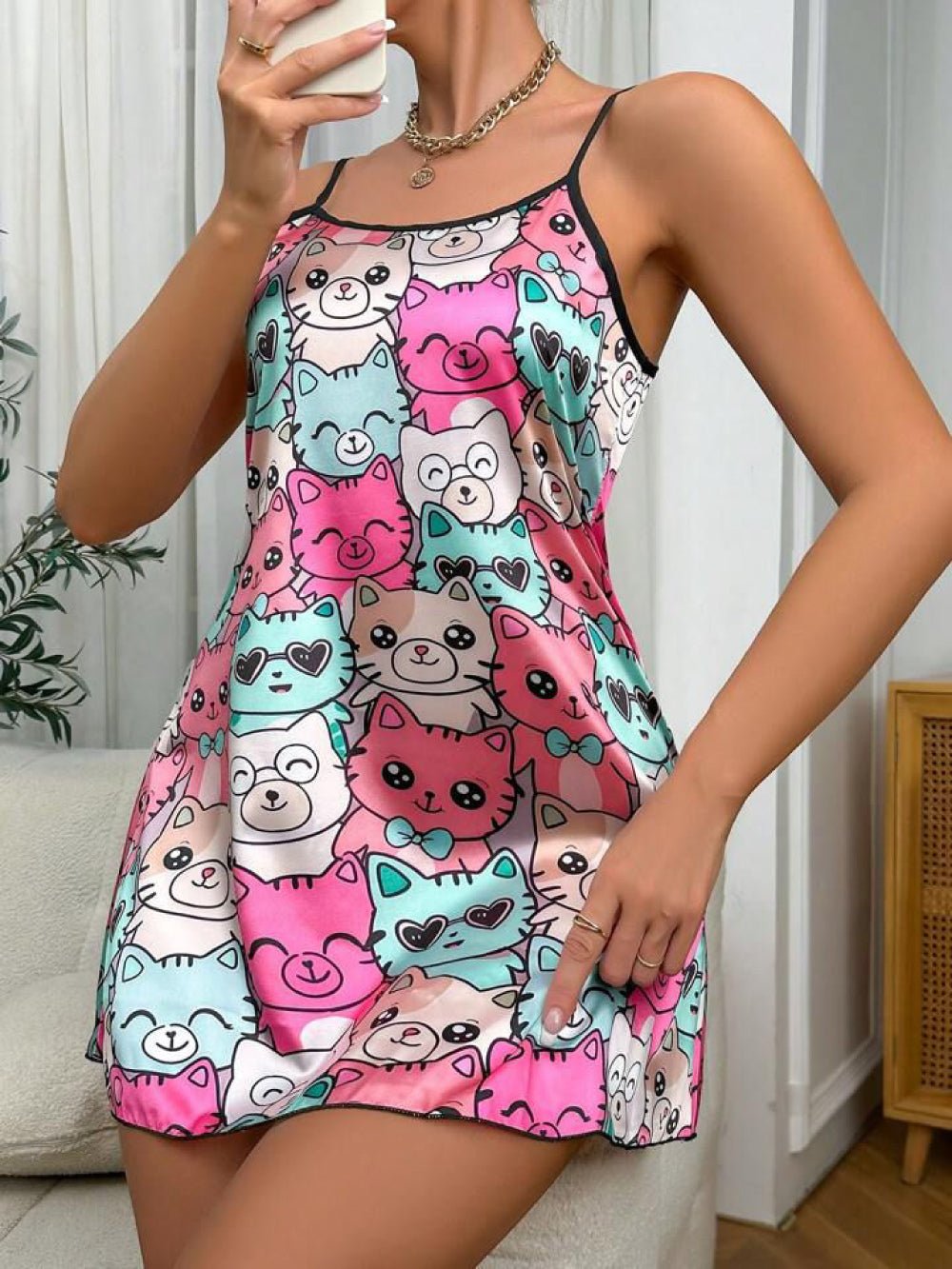 Women Sexy Sleeveless Cartoon Two Piece Set Nightwear | Legacy Boutiques Dhaka Legacy Boutiques Legacy Boutiques