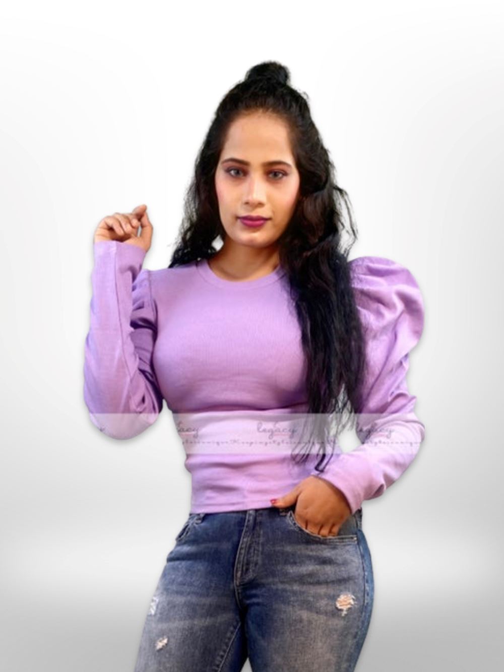 Women’s Regular Fit Round Neck Full Sleeve Flappy Top Legacy Boutiques Legacy Boutiques