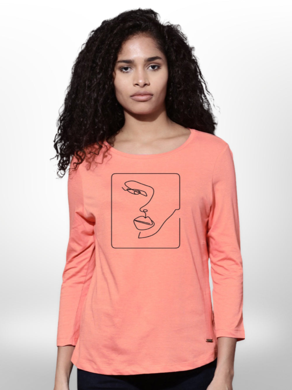 Art Printed Womens T- Shirt 4 Quarter Sleeve - Legacy Boutiques