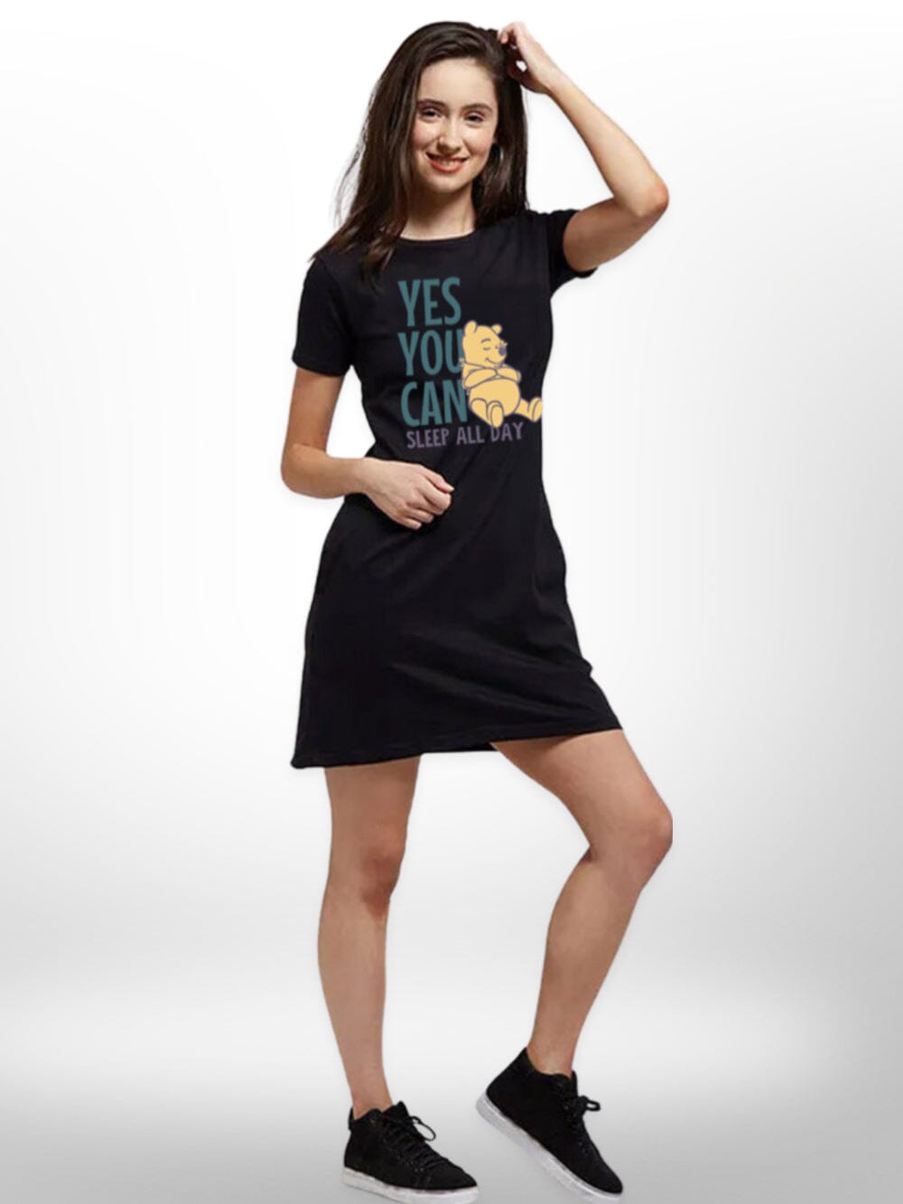Yes you can sleep all day printed Long T-shirt For Women&