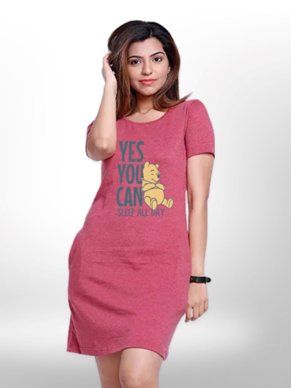 Yes you can sleep all day printed Long T-shirt For Women&