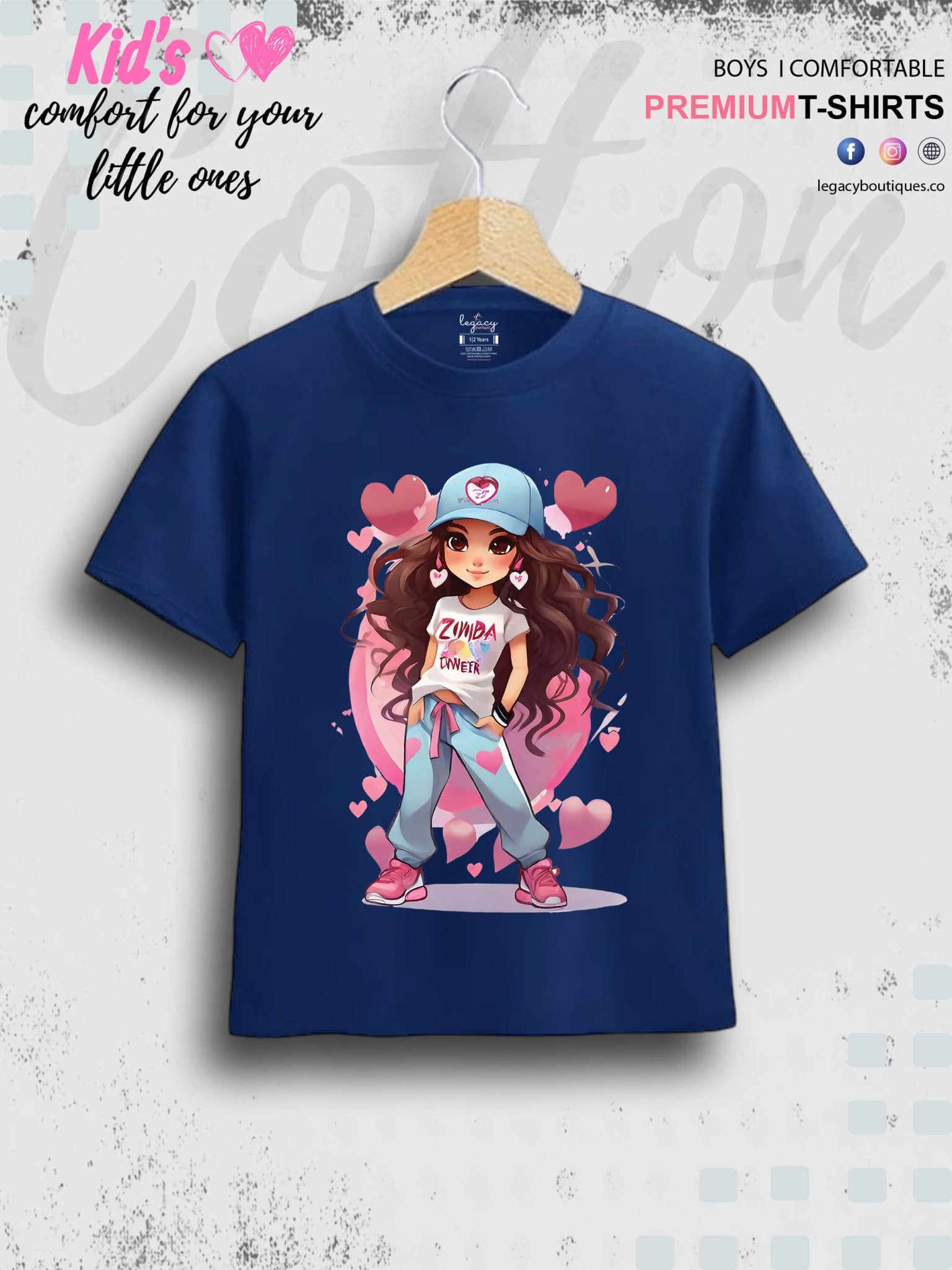 Zimba Forever Cartoon Doll Printed Premium Quality T-Shirt For Baby Girls In Cheapest Price Only In Dhaka Legacy Boutiques Legacy Boutiques