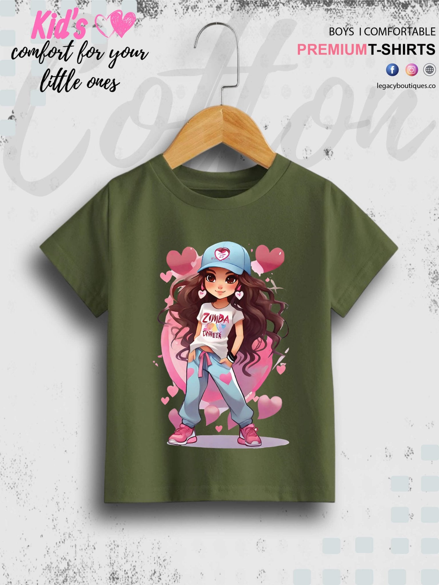 Zimba Forever Cartoon Doll Printed Premium Quality T-Shirt For Baby Girls In Cheapest Price Only In Dhaka Legacy Boutiques Legacy Boutiques