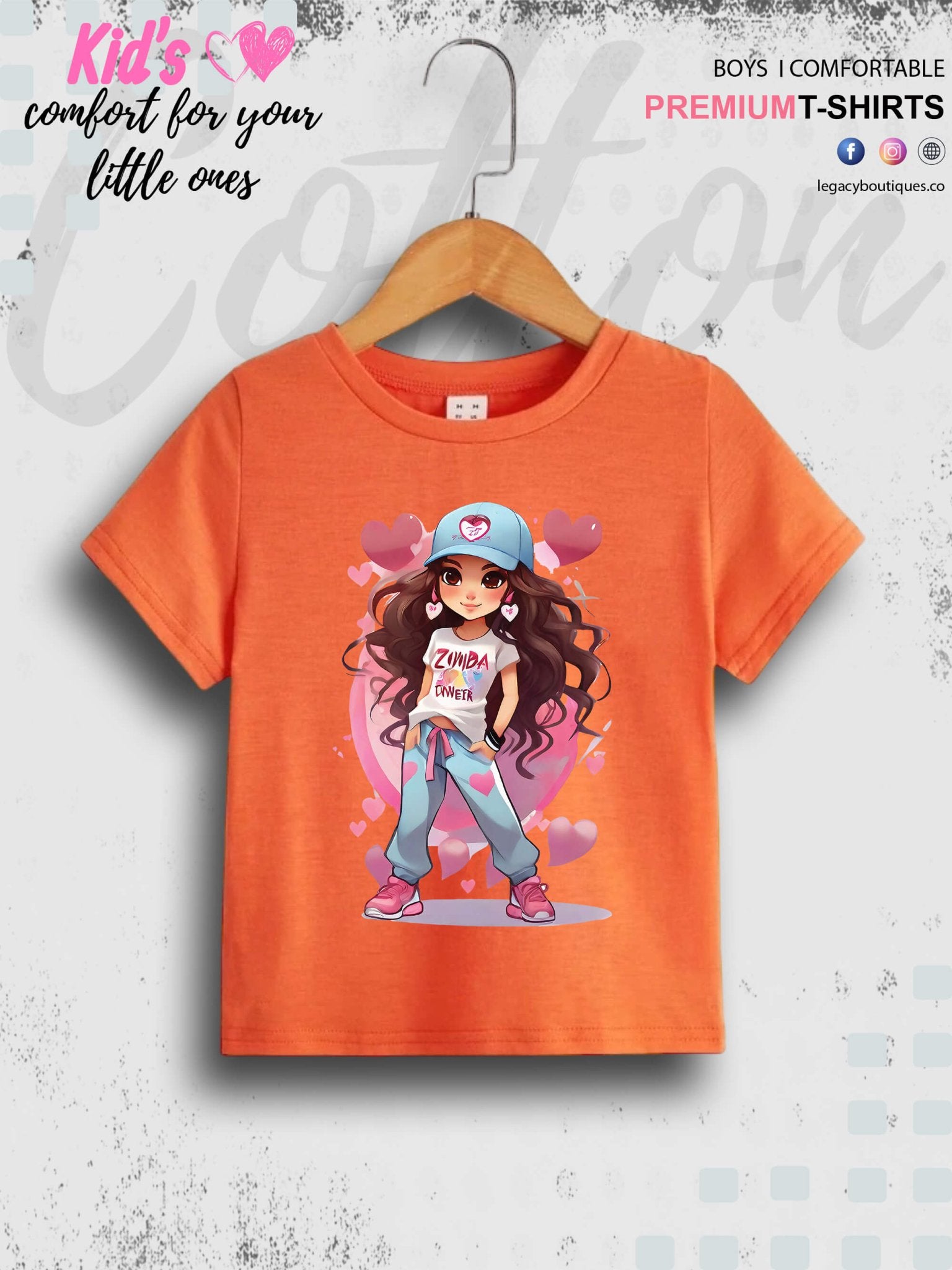 Zimba Forever Cartoon Doll Printed Premium Quality T-Shirt For Baby Girls In Cheapest Price Only In Dhaka Legacy Boutiques Legacy Boutiques