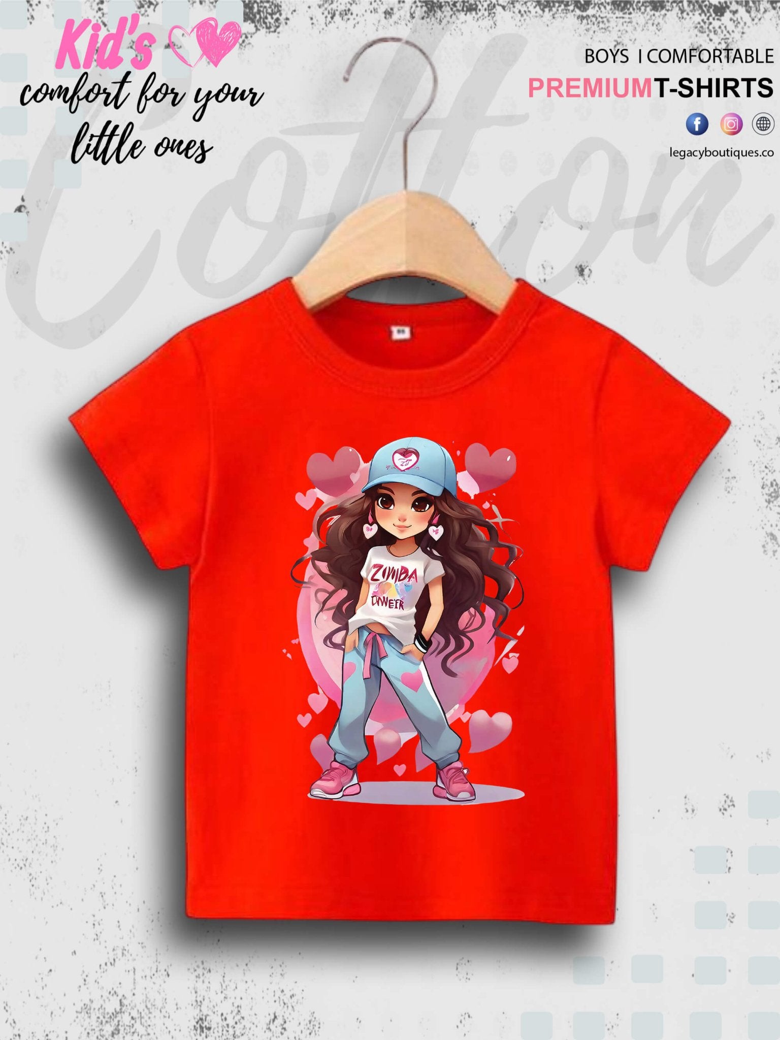Zimba Forever Cartoon Doll Printed Premium Quality T-Shirt For Baby Girls In Cheapest Price Only In Dhaka Legacy Boutiques Legacy Boutiques