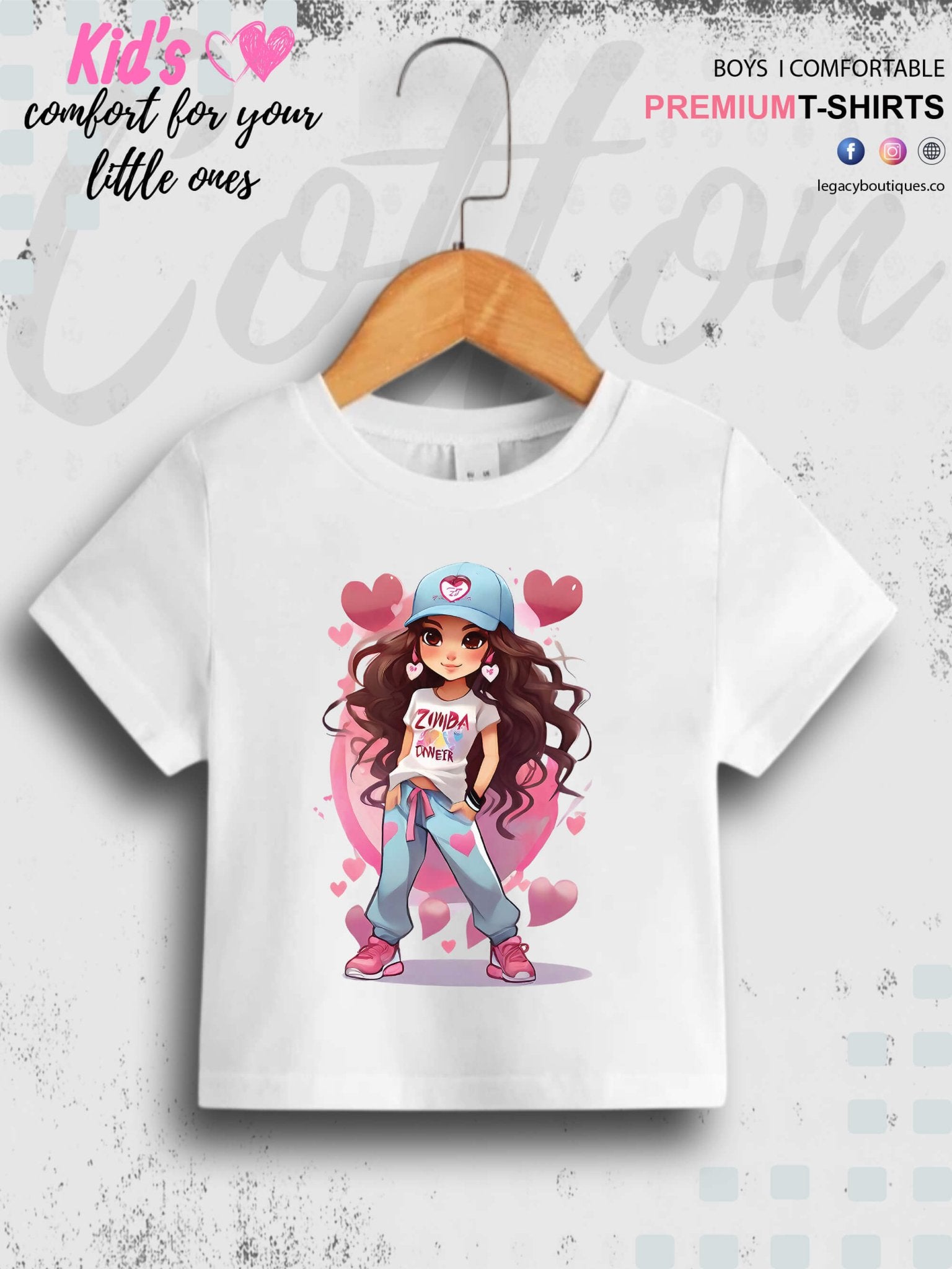 Zimba Forever Cartoon Doll Printed Premium Quality T-Shirt For Baby Girls In Cheapest Price Only In Dhaka Legacy Boutiques Legacy Boutiques