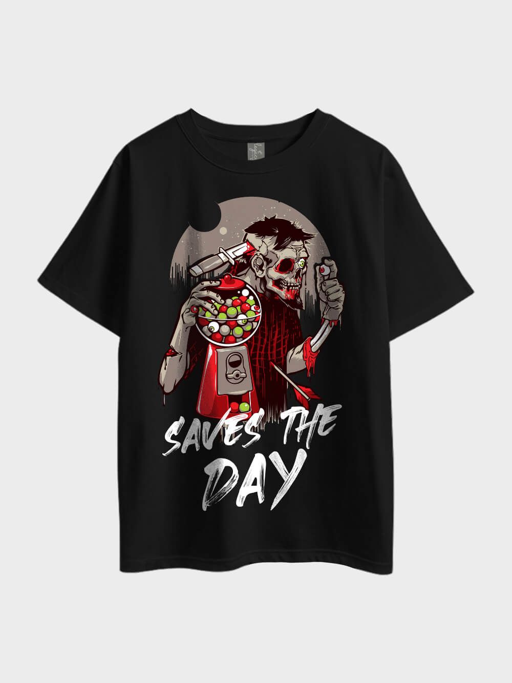 Zombie Gumball Saves The Day Printed Oversized Heavy Metal Men&