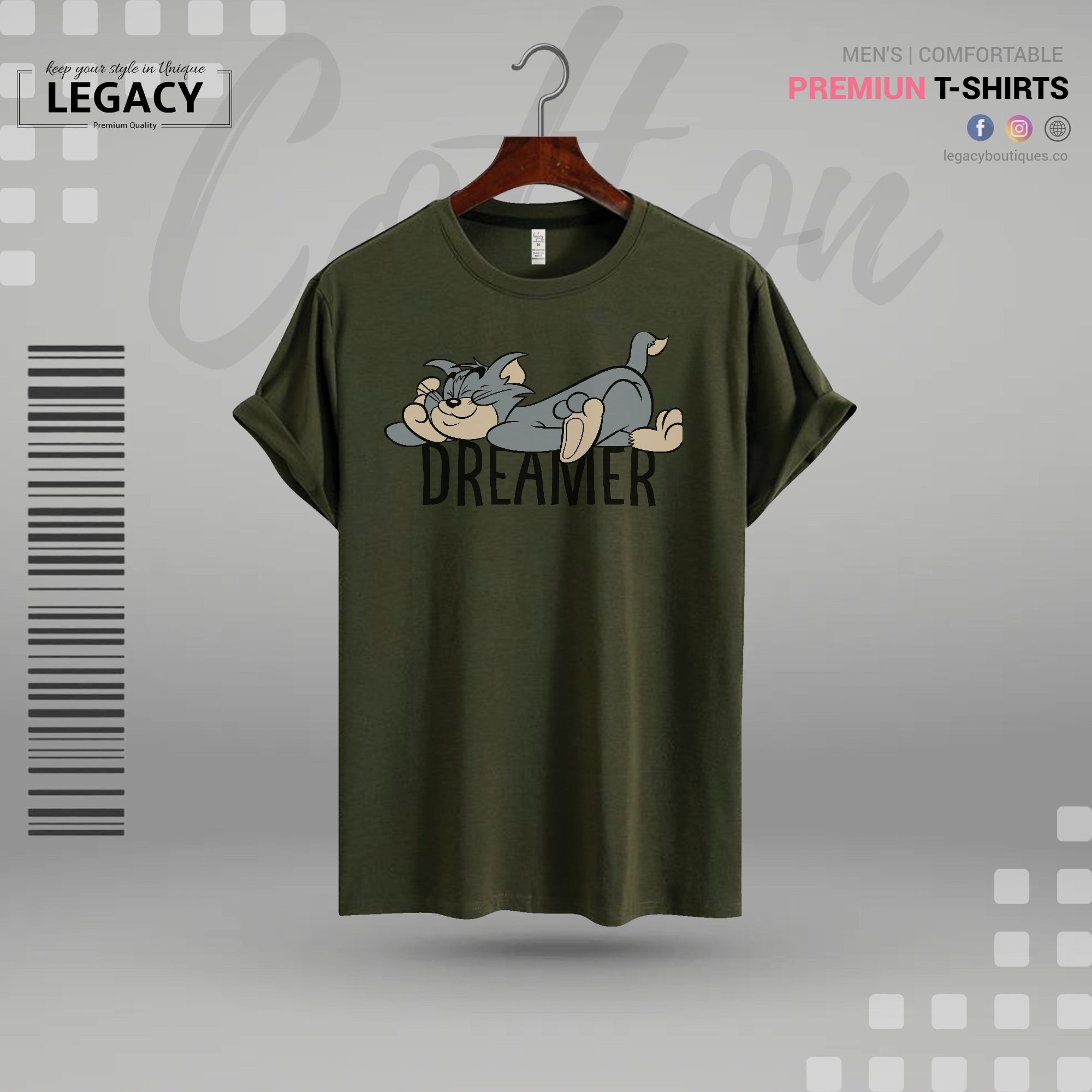 Mens Premium Cotton T Shirt - Legacy Boutiques