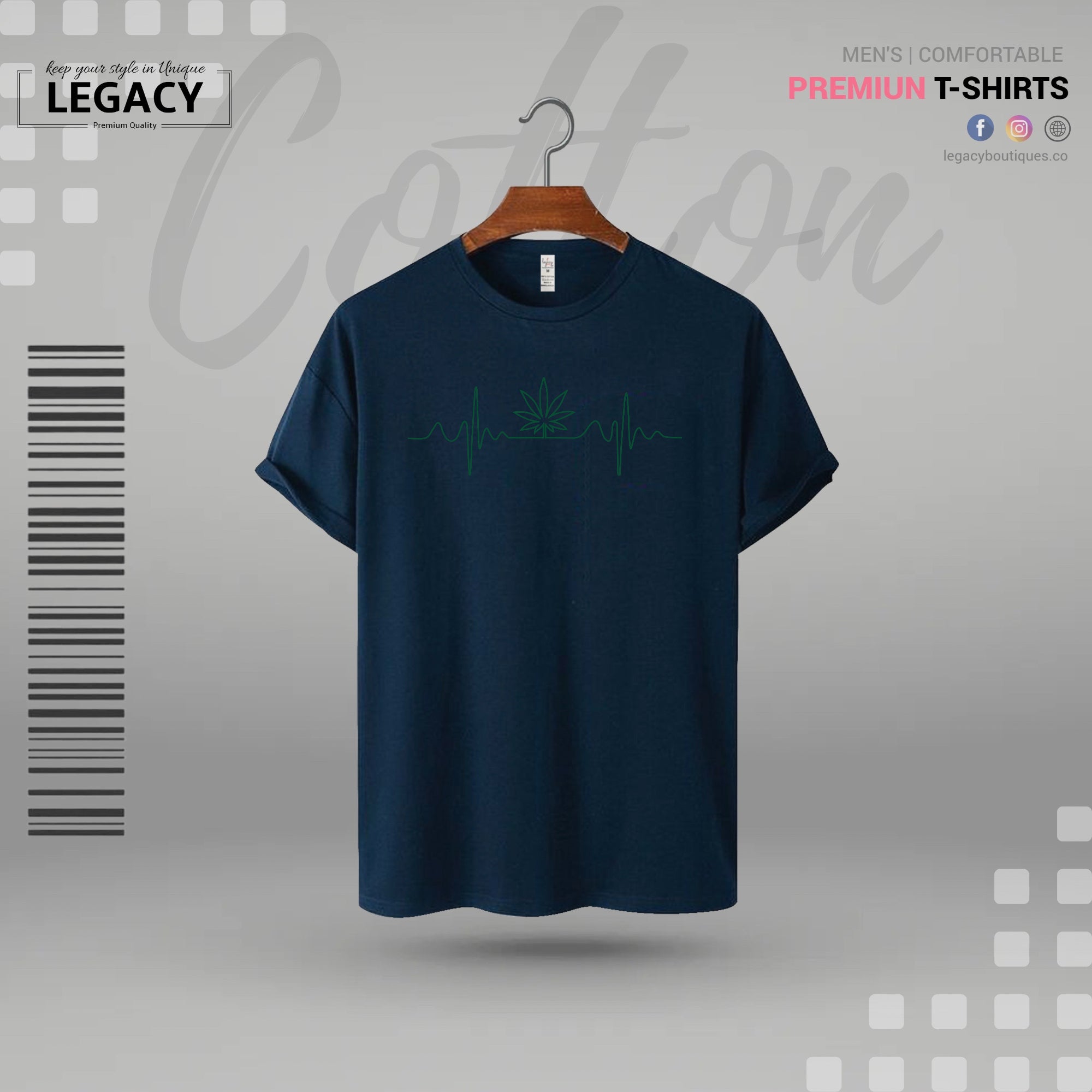 Men Premium Cotton T Shirt - Legacy Boutiques