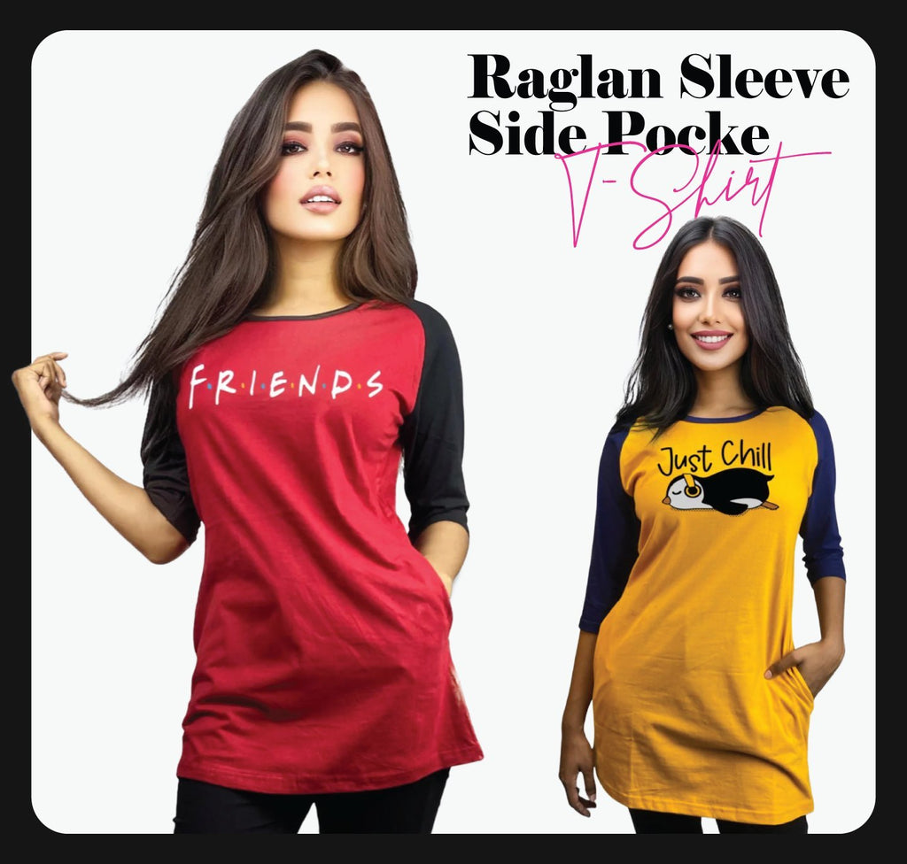 Raglan Sleeve Side Pocket Tee - Trendy Casual Shirt – Legacy