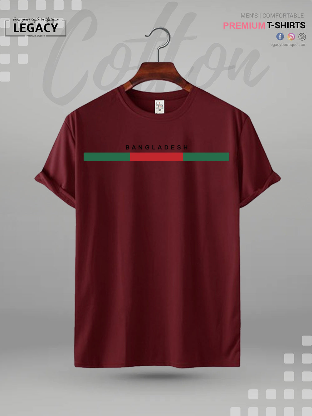 Bangladesh Flag Printed Men&