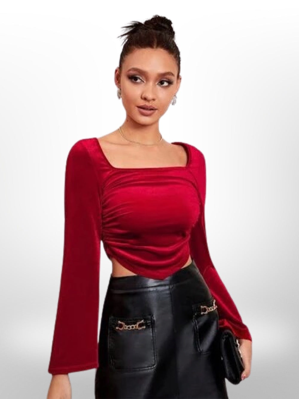Puff Sleeve Tie Back Top Blouse - Legacy Boutiques
