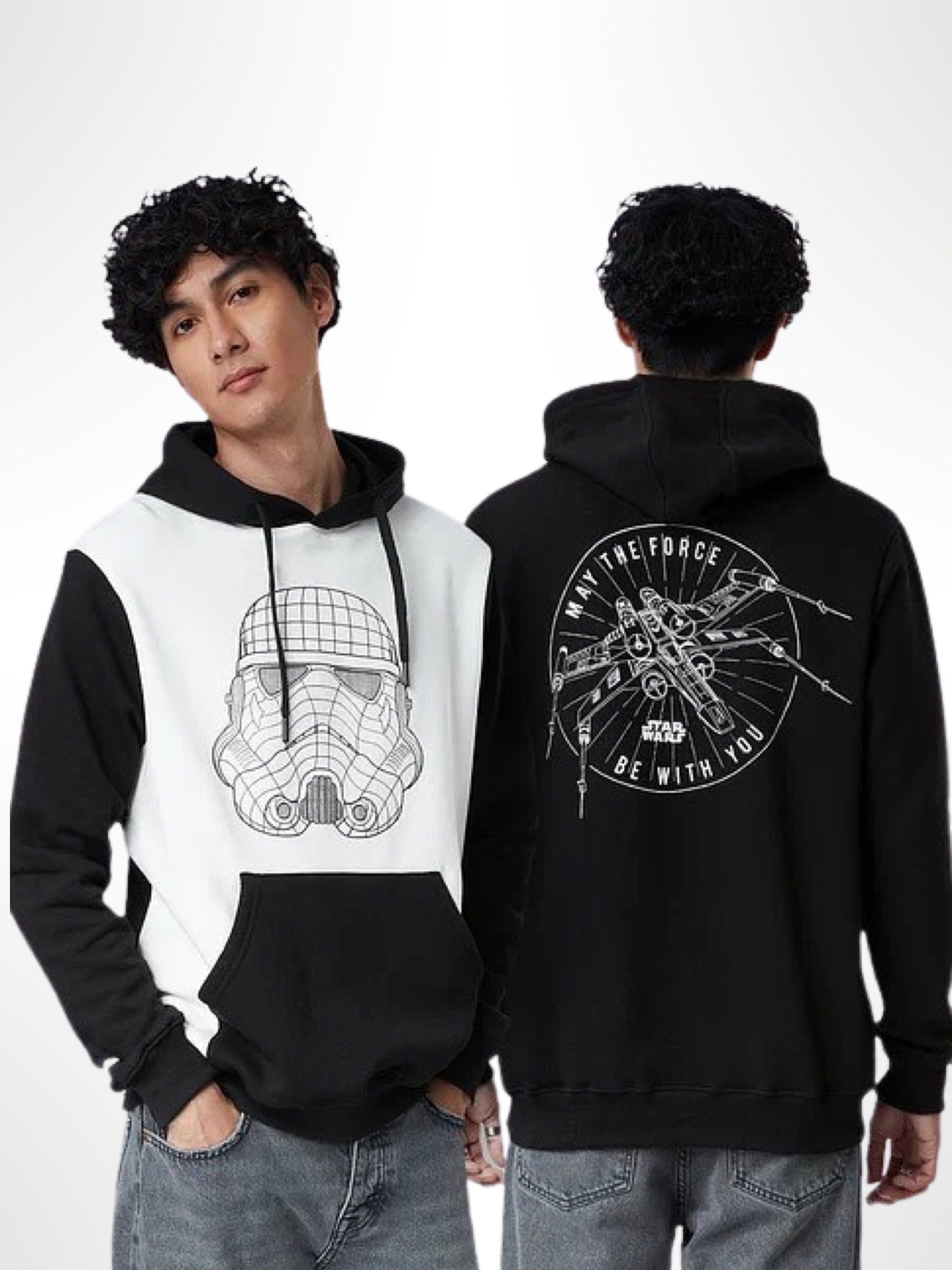 Men Printed Cotton Hooded Sweatshirt - Legacy Boutiques