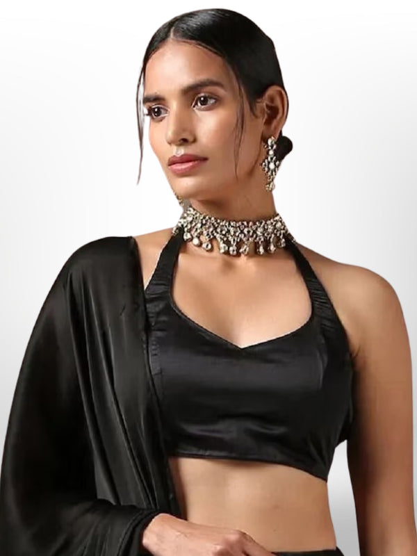 Black Blouse, Beautiful Sleeveless Heavy Designer Stitched Sari Blouse Choli Top Tunic Women Wear Wedding Wear Party Wear Blouse - Legacy Boutiques