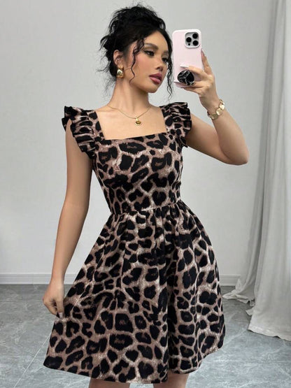 Leopard Printed Party Dress