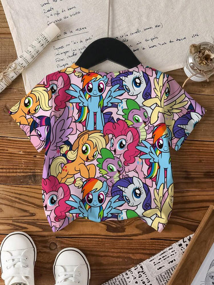 Unicorn Printed Kids Round Neck Tshirt