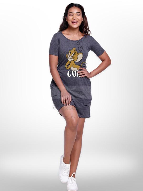 Cute Jerry Printed Girls Long T-shirt - Legacy Boutiques
