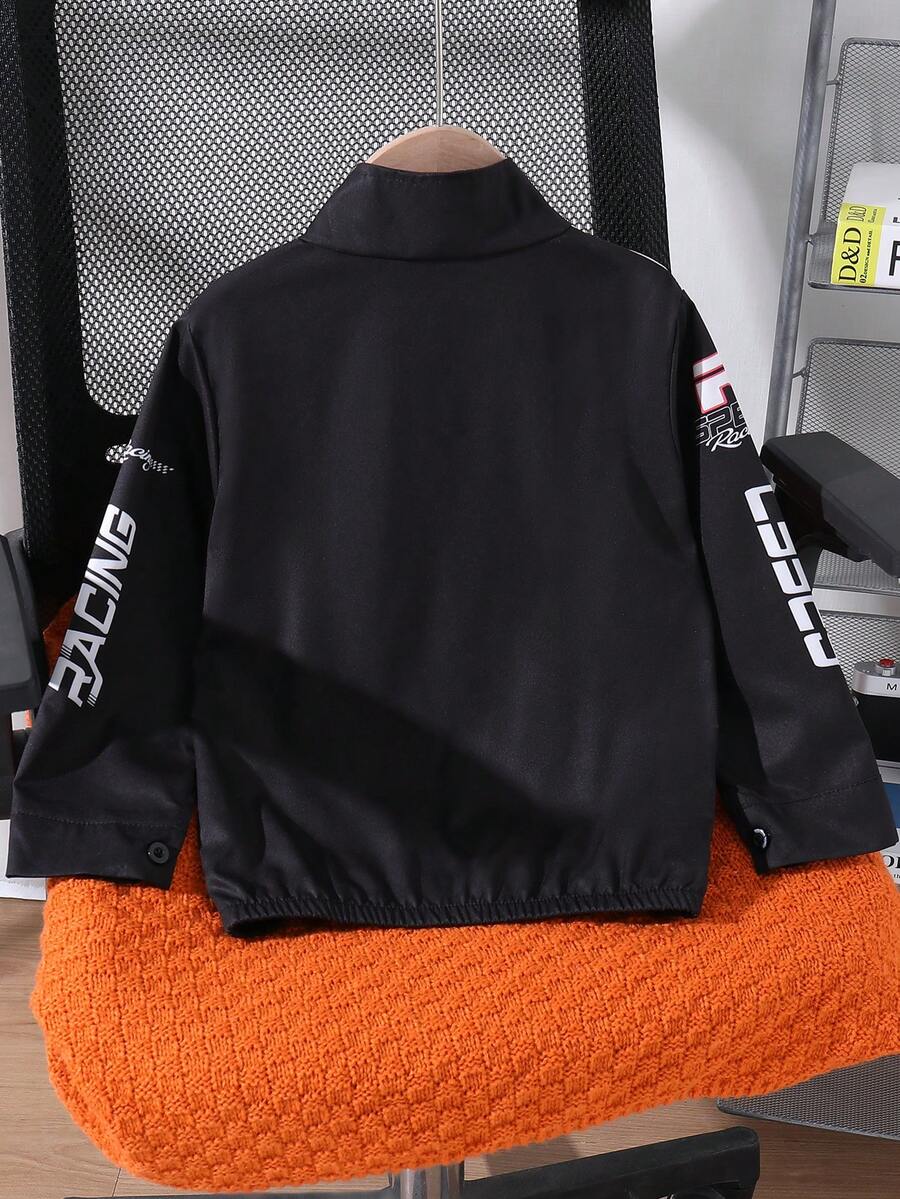 Babies Kids Speed Motor Racing Zipper Jacket