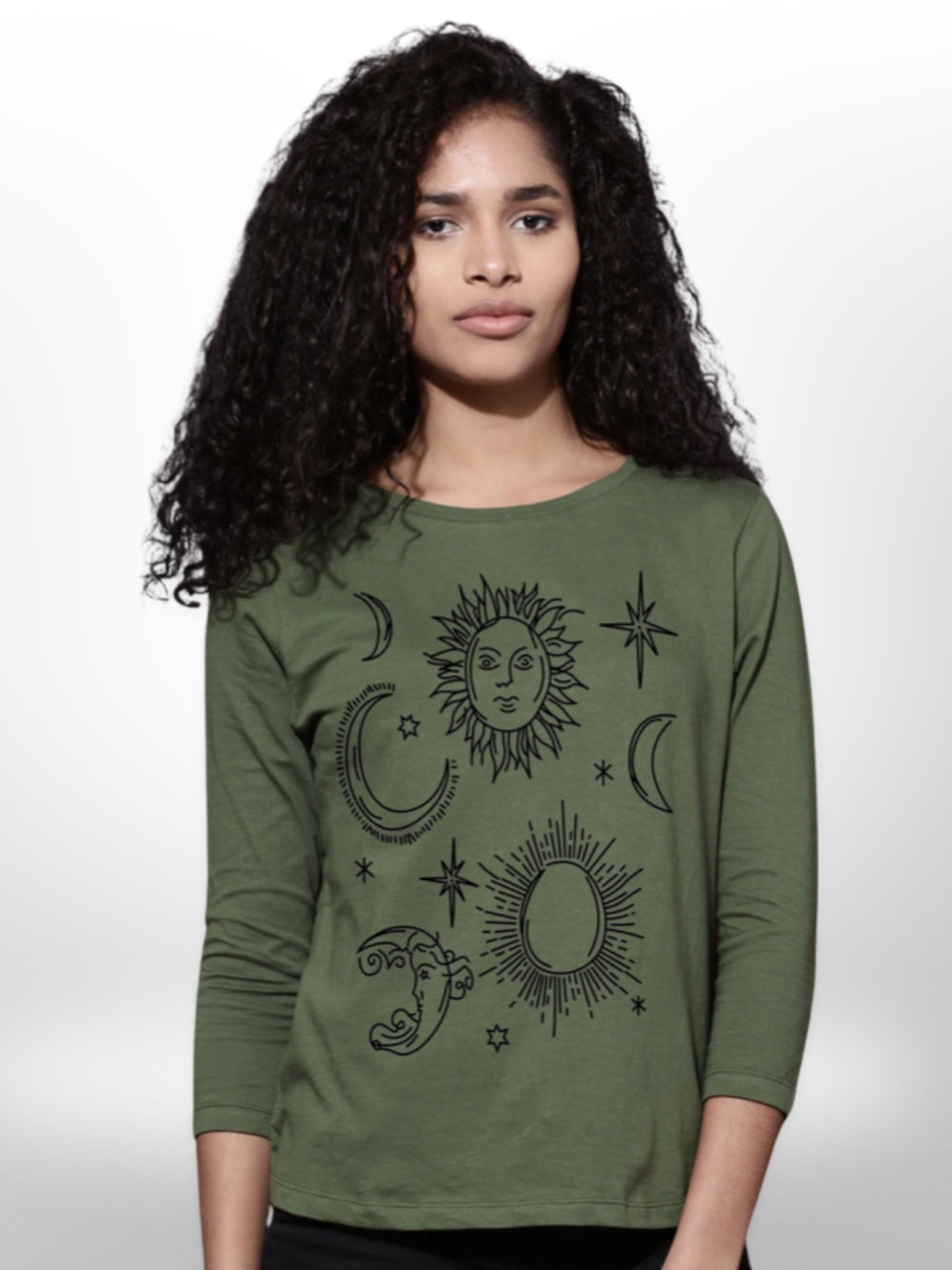 MoonStar Printed Ladies T-shirt 4 Quarter Sleeve - Legacy Boutiques