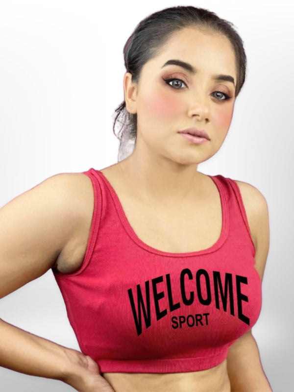 Welcome Sports Red Gym & Sport Bra - Legacy Boutiques