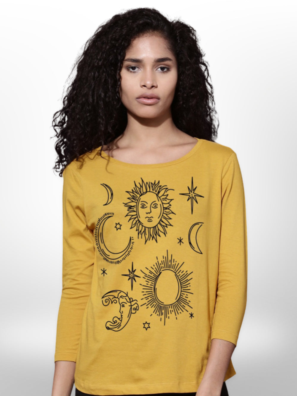 MoonStar Printed Ladies T-shirt 4 Quarter Sleeve - Legacy Boutiques